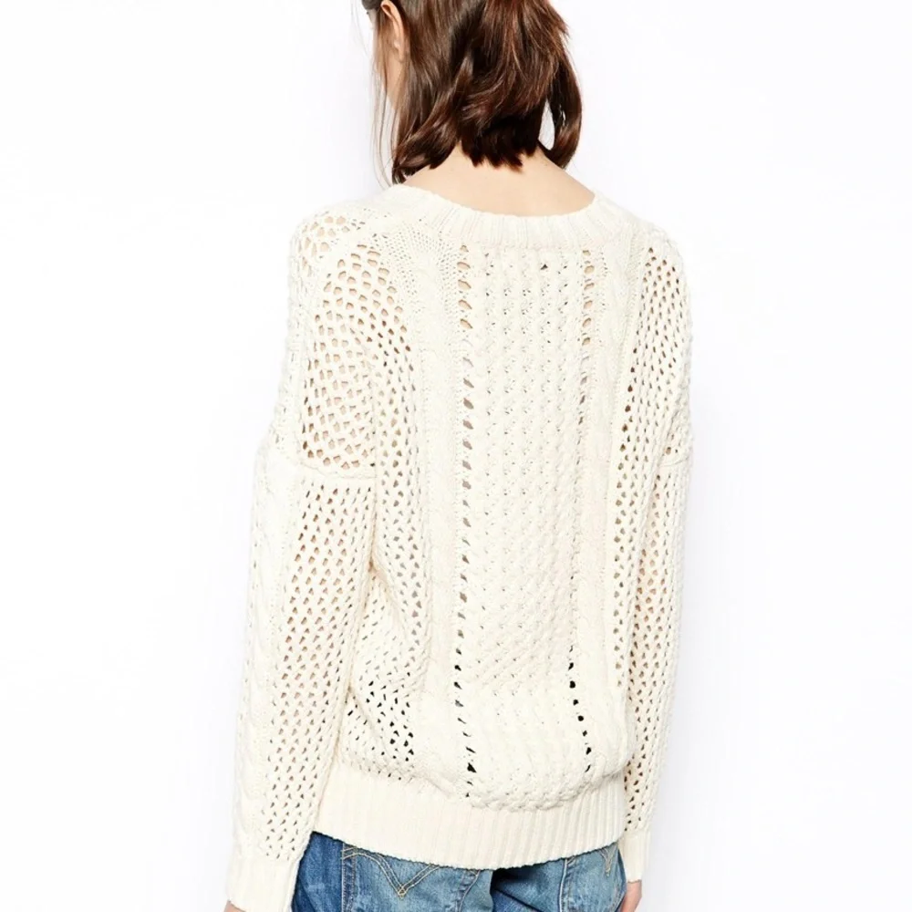 NWOT d.Ra Stockholm‎ Pullover Cable knit sweater